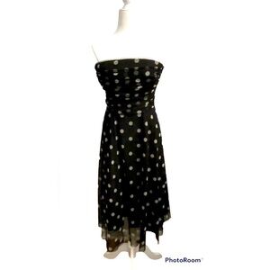 Jessica Howard Vintage Polka Dot Tulle Swing Dress ~